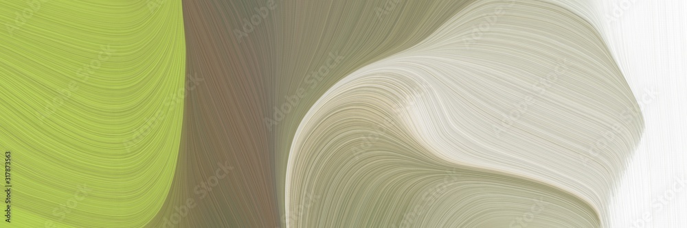 Aufkleber colorful banner with dark khaki, light gray and ash gray colors. dynamic curved lines with fluid flo