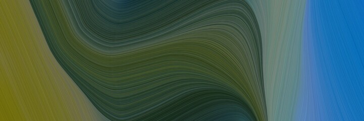 moving banner with dark slate gray, steel blue and dark olive green colors. dynamic curved lines with fluid flowing waves and curves