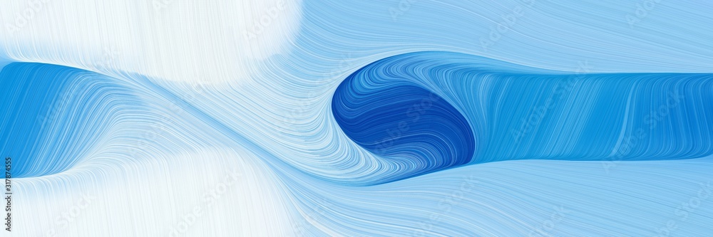 Aufkleber flowing header design with baby blue, dodger blue and alice blue colors. dynamic curved lines with f