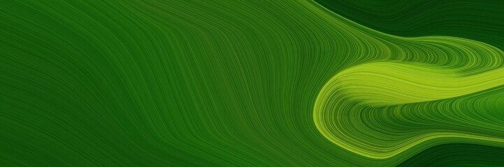 flowing designed horizontal header with green, yellow green and dark green colors. dynamic curved lines with fluid flowing waves and curves