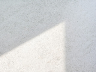 Drop shadow on old white concrete wall. 