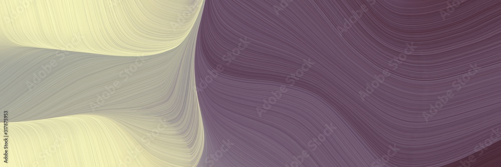 Poster dynamic horizontal banner with dim gray, pastel gray and dark gray colors. dynamic curved lines with fluid flowing waves and curves