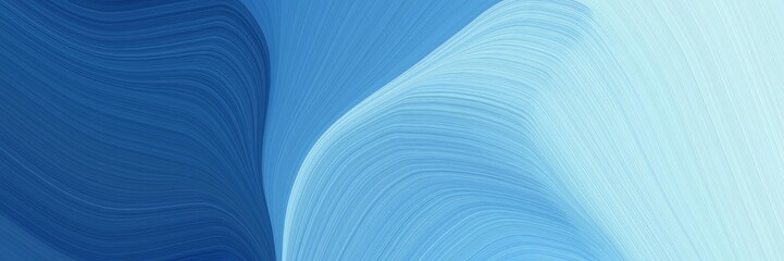 Fototapeta premium artistic designed horizontal header with pale turquoise, teal blue and sky blue colors. dynamic curved lines with fluid flowing waves and curves