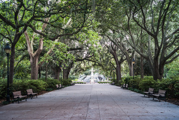 Forsyth Park Fountain in Savannah, Georgia