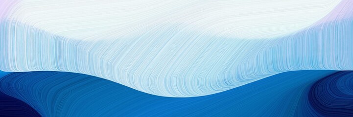 colorful designed horizontal header with strong blue, lavender and sky blue colors. dynamic curved lines with fluid flowing waves and curves