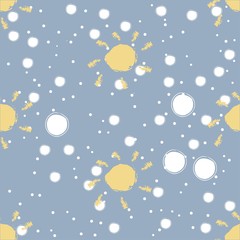 Obraz na płótnie Canvas Seamless pattern with hand drawn suns