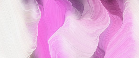 Fototapeta na wymiar colorful horizontal header with pastel pink, antique fuchsia and orchid colors. very dynamic curved lines with fluid flowing waves and curves