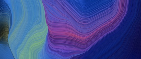 colorful header with dark slate blue, midnight blue and cadet blue colors. very dynamic curved lines with fluid flowing waves and curves