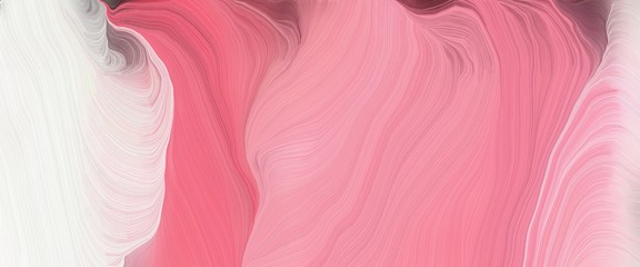 Obraz na płótnie Canvas dynamic banner design with light coral, linen and dark moderate pink colors. very dynamic curved lines with fluid flowing waves and curves