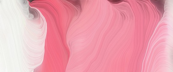 dynamic banner design with light coral, linen and dark moderate pink colors. very dynamic curved lines with fluid flowing waves and curves