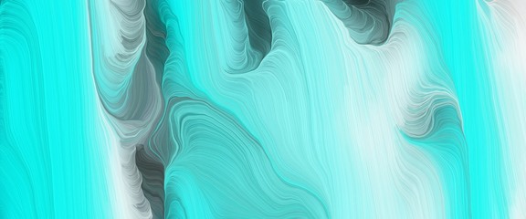 moving horizontal header with turquoise, pale turquoise and powder blue colors. very dynamic curved lines with fluid flowing waves and curves