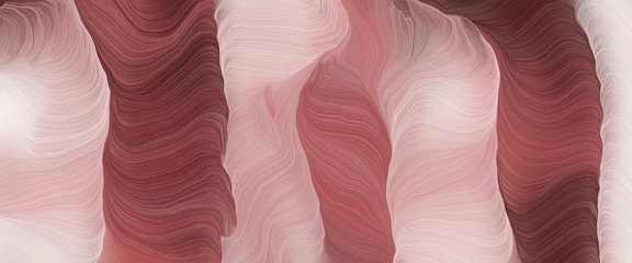 surreal banner design with silver, old mauve and dark moderate pink colors. very dynamic curved lines with fluid flowing waves and curves