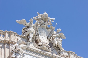 Fountain de Trevi sculptures closeup