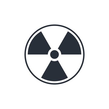 Dangerous quarantine object. Vector icon isolated on white background.