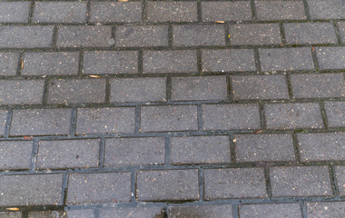 texture of wet paving stones. Gray background