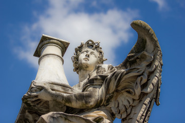 angel with column in sky
