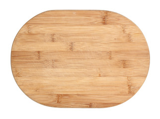 Wooden cutting board. Isolated with clipping path.
