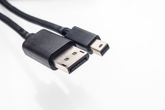 Mini DisplayPort to HDMI Adapter Cable for pc or laptop on white background   .