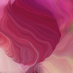 square graphic with waves. modern curvy waves background design with dark moderate pink, tan and mulberry  color