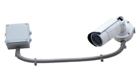 IP security camera on white