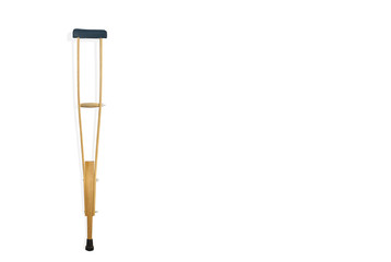 crutch or walking stick isolated on white background .clipping path included.  heath care concept.