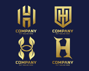 letter initial h logo Template for company