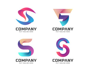 letter initial s logo Template for company