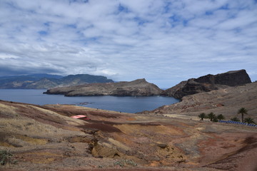 Landscape of Point of Saint Lawrence (Ponta de Sao Lourenco), easternmost point of the island of Madeira, Portugal.