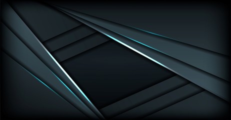 elegant dark blue polygonal background with overlap layers