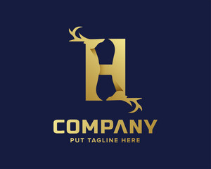 letter initial h logo Template for company