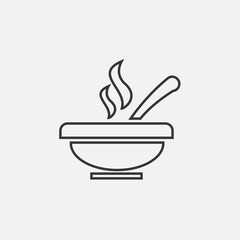 served food in a bowl icon