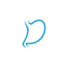 stomach logo template design vector icon illustration