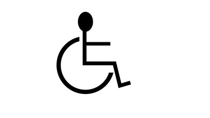 Wheel Chair Icon Design illustration