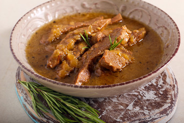 Beef stew with gravy