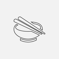 bowl with chopsticks icon