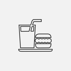burger and juice icon