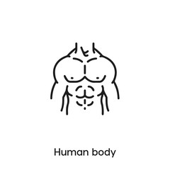 human body icon vector . human body sign symbol