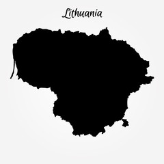 Fototapeta premium Map of Lithuania. Vector illustration. World map