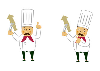 職業のクリップアート。コックさん。シェフ。料理人。