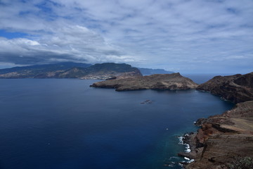 Fototapeta premium Landscape of Point of Saint Lawrence (Ponta de Sao Lourenco), easternmost point of the island of Madeira, Portugal.