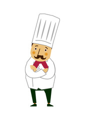 職業のクリップアート。コックさん。シェフ。料理人。