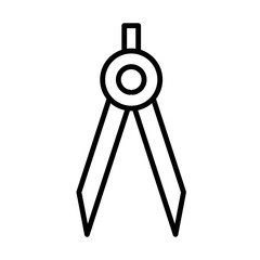 Drawing compass icon vector sign and symbols on trendy design