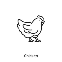 chicken icon vector . chicken sign symbol