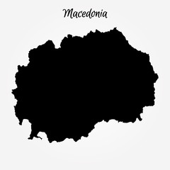 Map of Macedonia. Vector illustration. World map