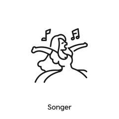 singer icon vector . singer sign symbol
