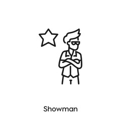 showman icon vector . showman sign symbol