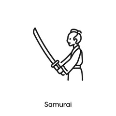 samurai icon vector . samurai sign symbol