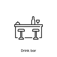 drink bar icon vector . drink bar  symbol sign