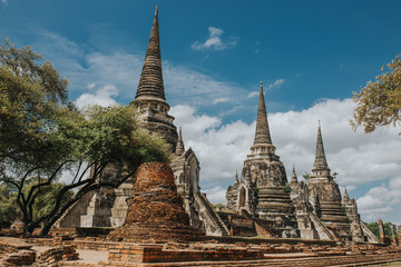 Fototapeta premium Wat Phra Si Sanphet temple in Ayutthaya. 