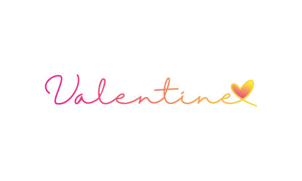 valentine vector background, with the concept of typography and heart or love